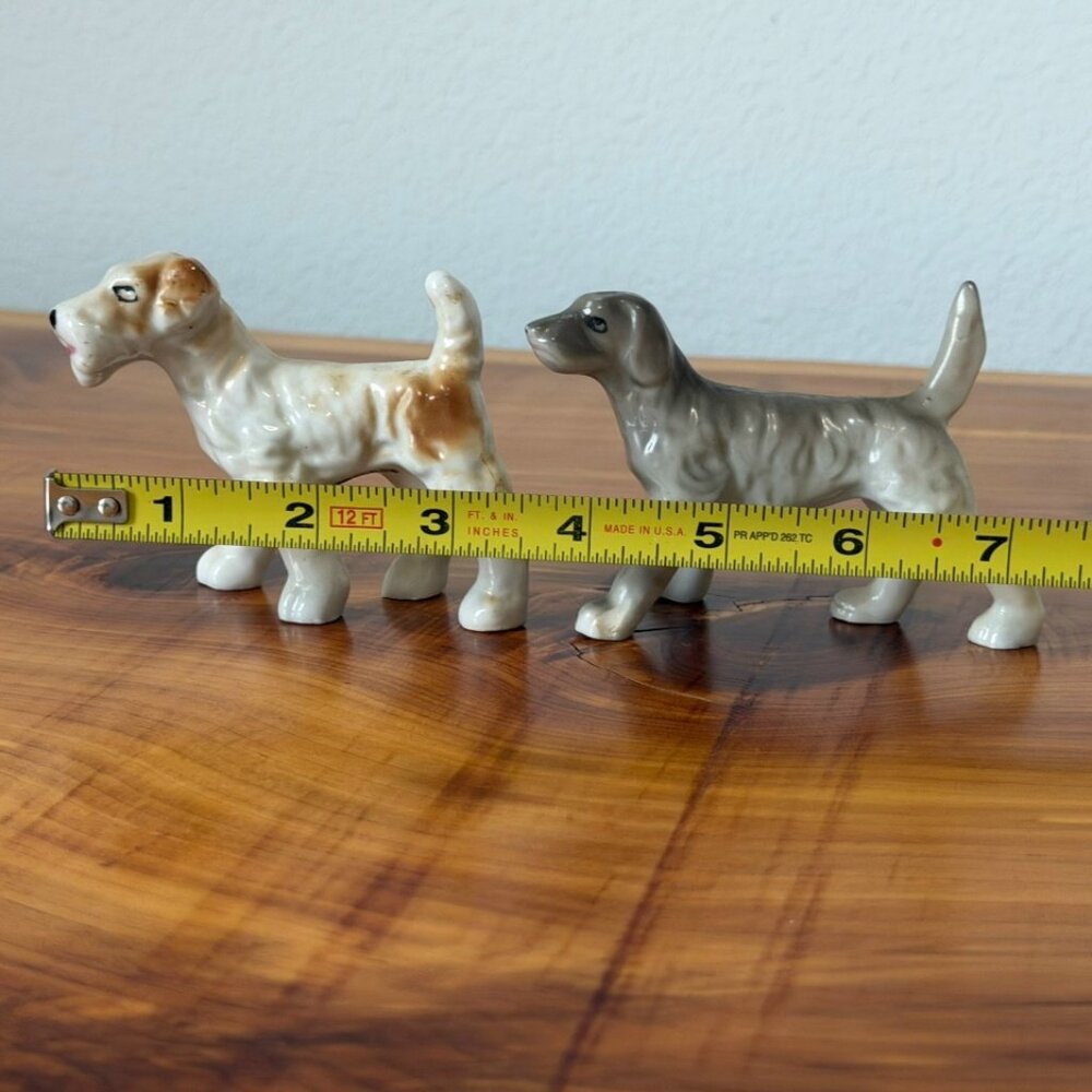 Set of 2 Vintage Ceramic Japan Dog Figurines Russell Terrier & Pointer - Picture 5 of 7